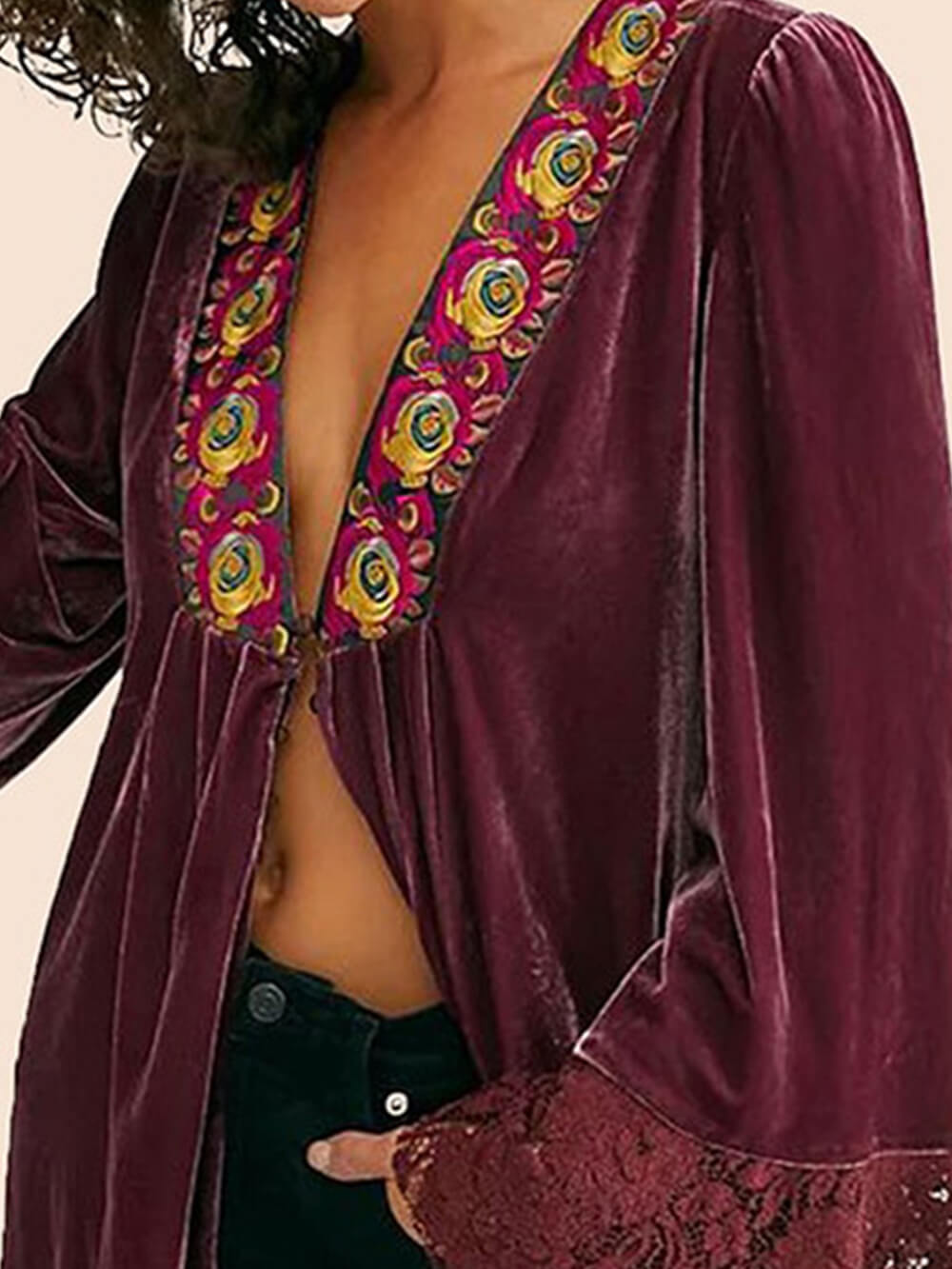 Free People Wanderlust Velvet Jacket