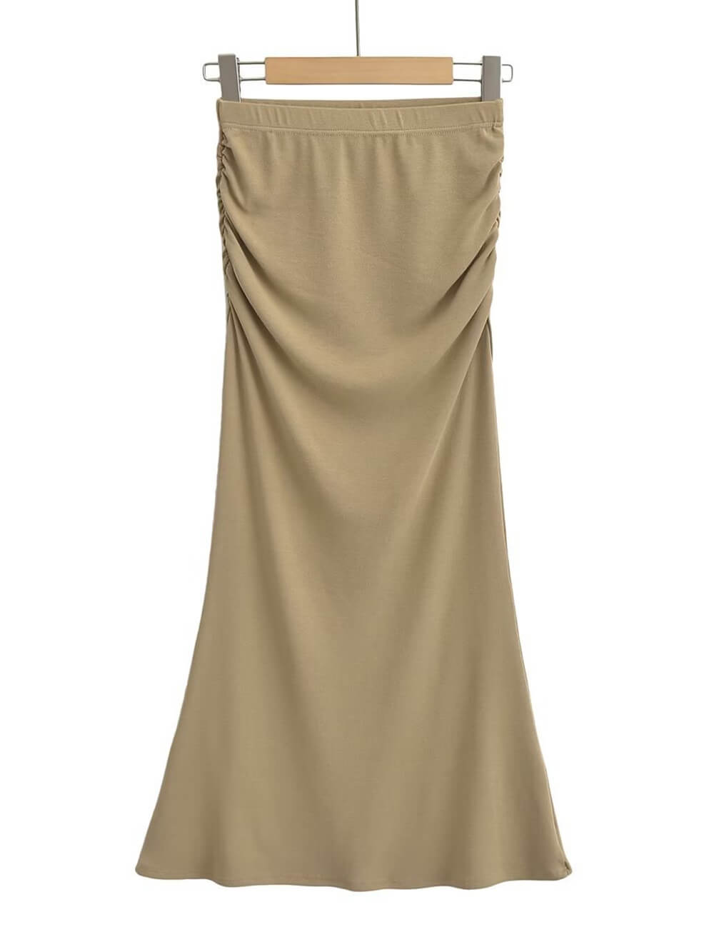 مطوي منتصف طول تنورة ذيل السمكة