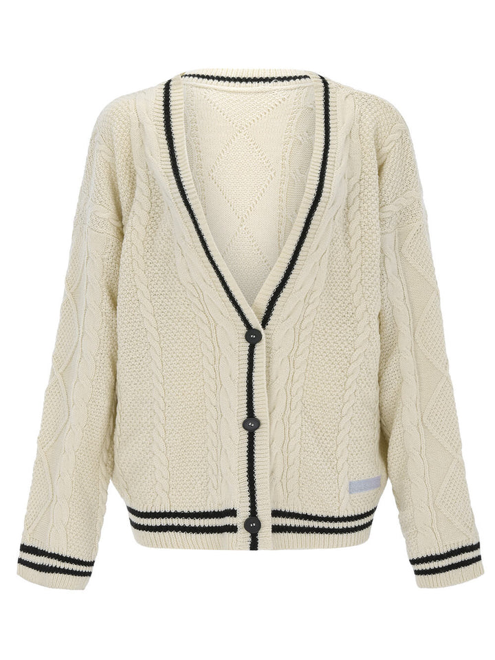 Cárdigan suelto con bordado de estrellas