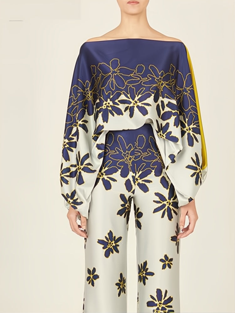 Abstrakt vågor tvådelad uppsättning - aprikos