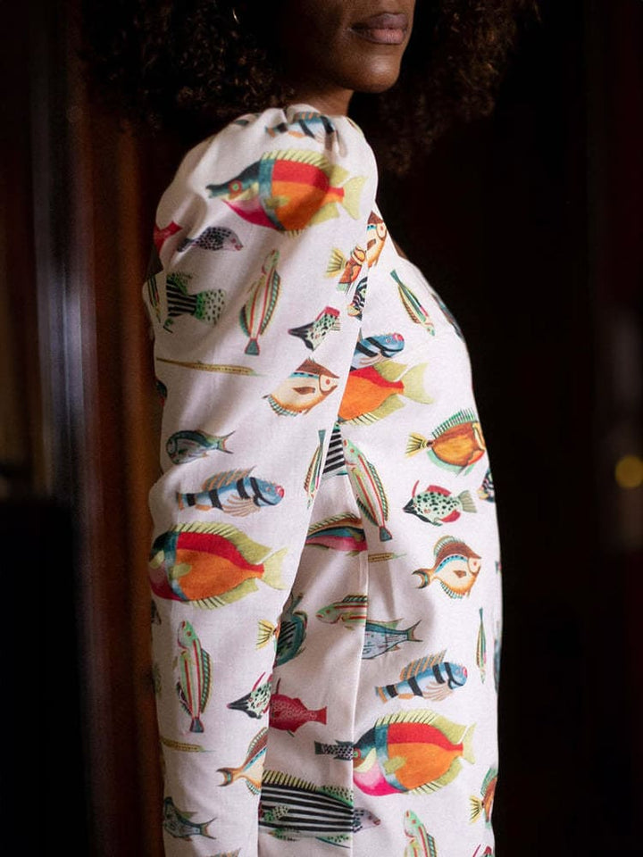 Μίνι φόρεμα Fish Print