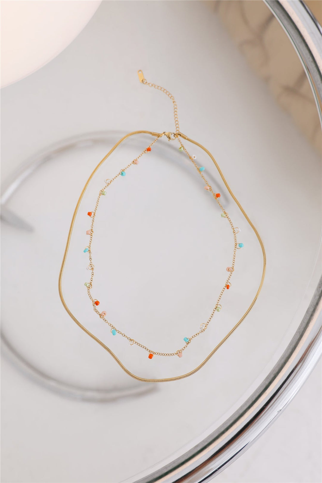 18k guldpläterad kul touch halsband guld