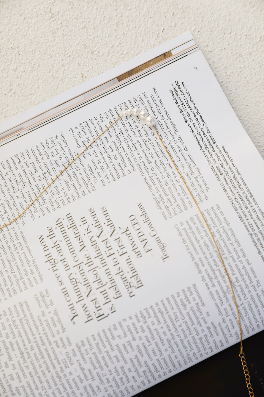 Naszyjnik Estella Heights pokryty 18-karatowym złotem w kolorze zielonym