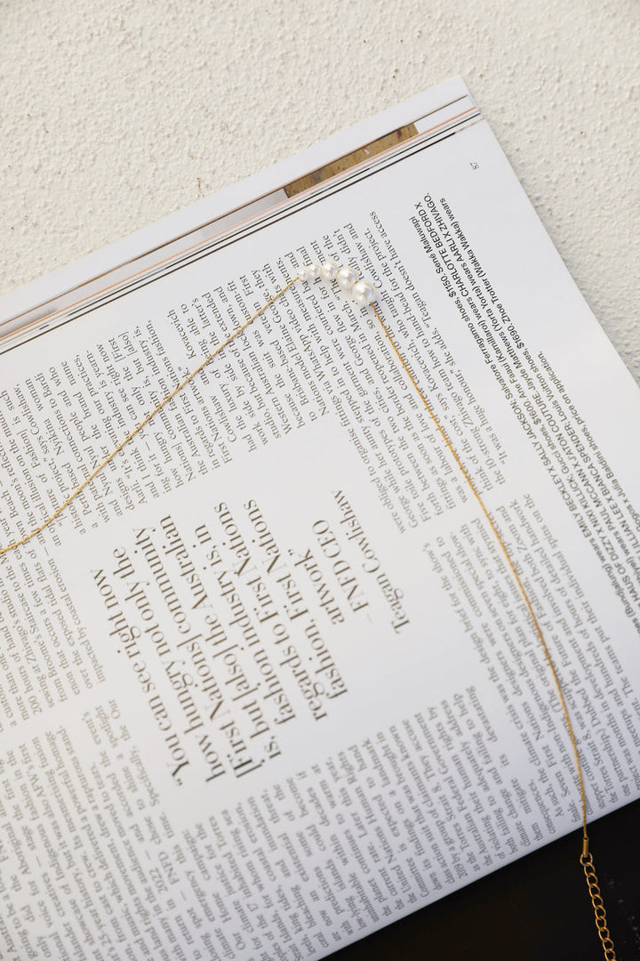 Naszyjnik Estella Heights pokryty 18-karatowym złotem w kolorze zielonym