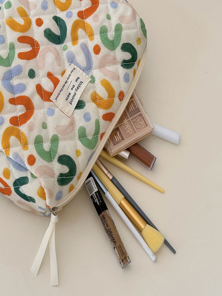 Colorful UU Stitched Makeup Bag