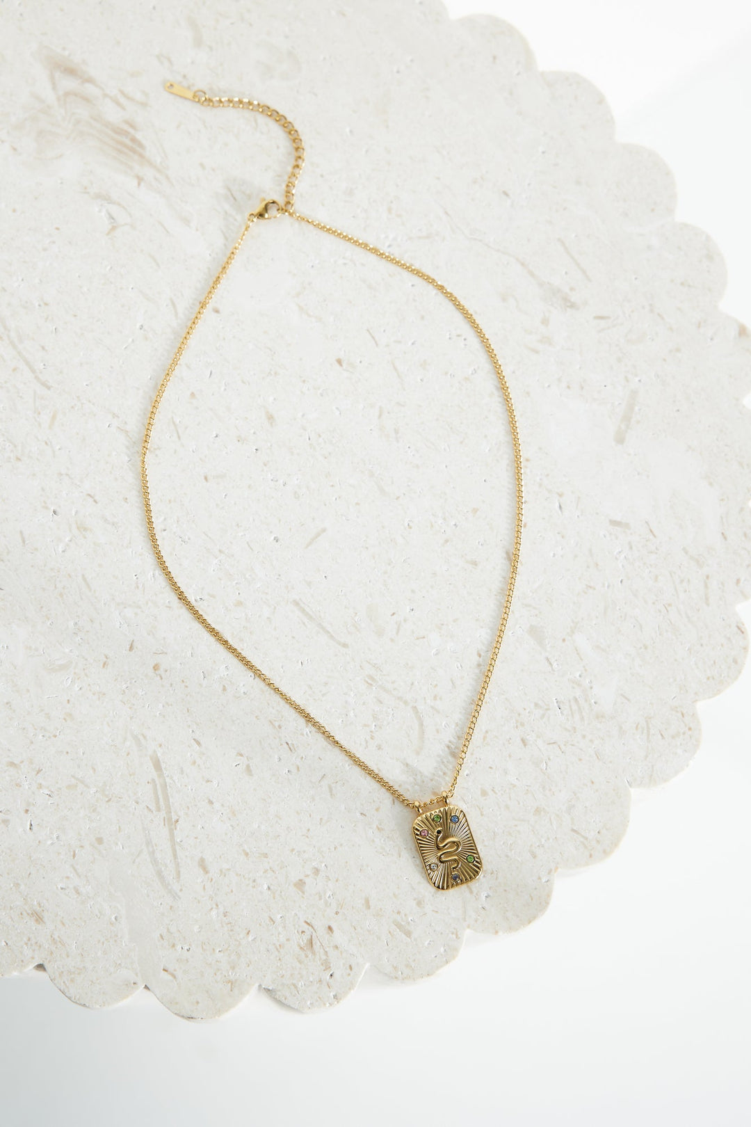 18k guldpläterad Snake Shine halsband guld