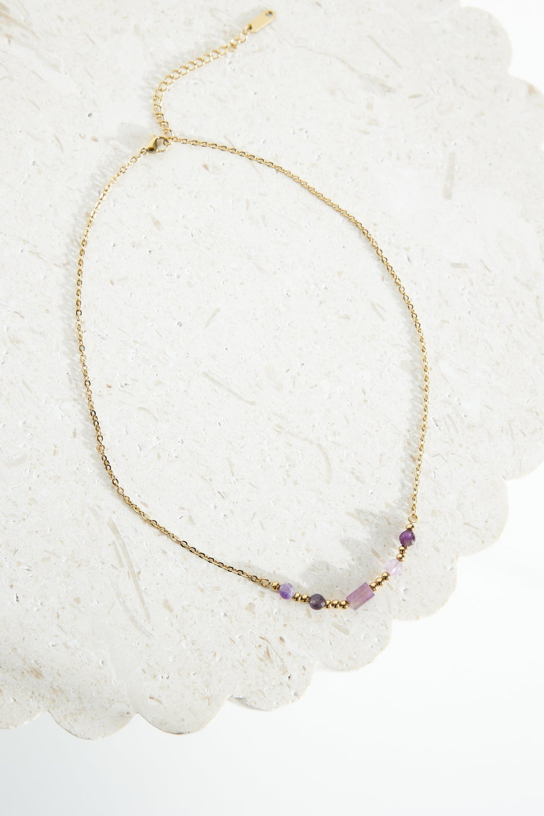 18k guldpläterad exklusiva ädelstenar halsband guld