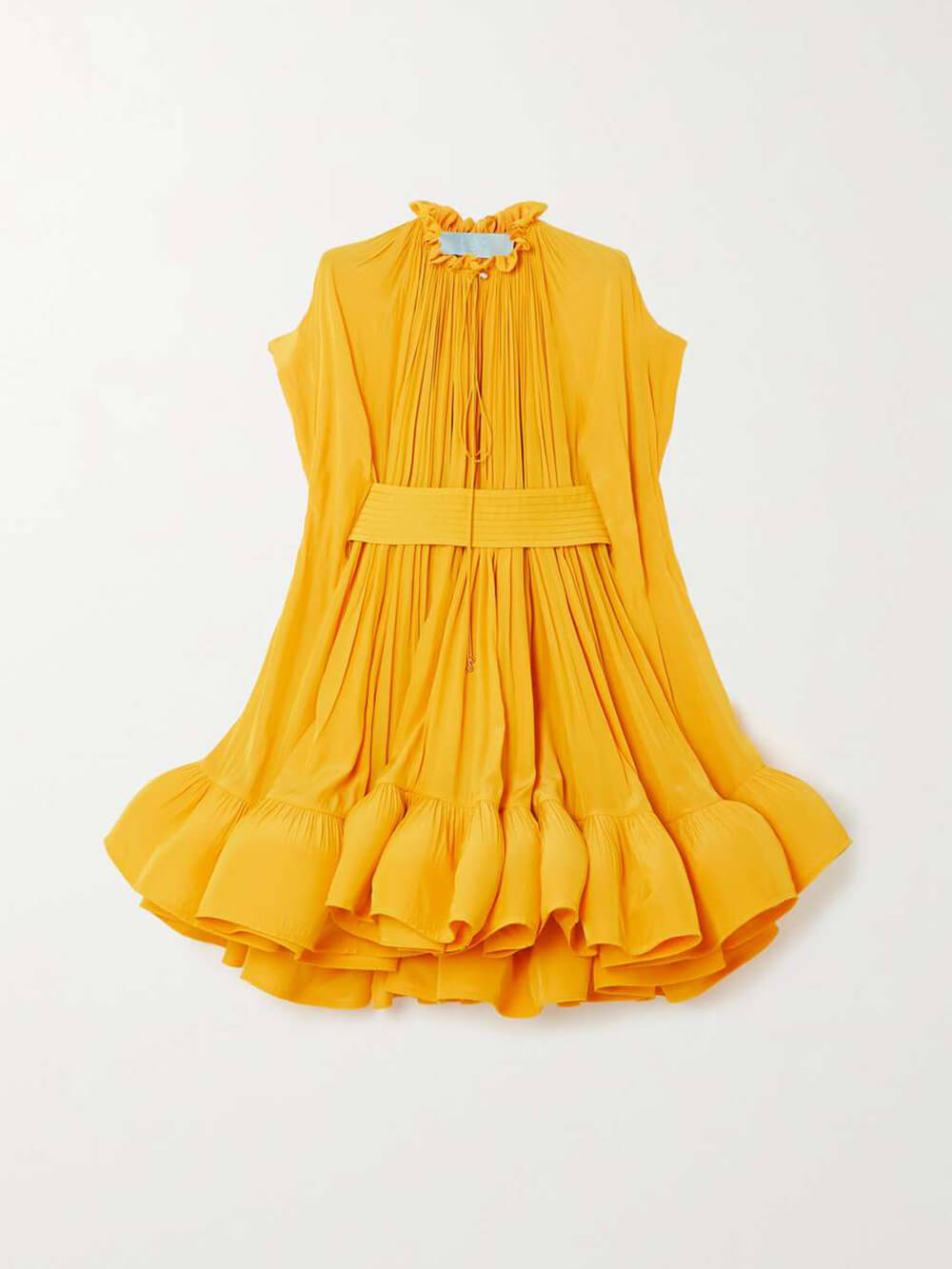 Miniabito con cintura effetto mantella