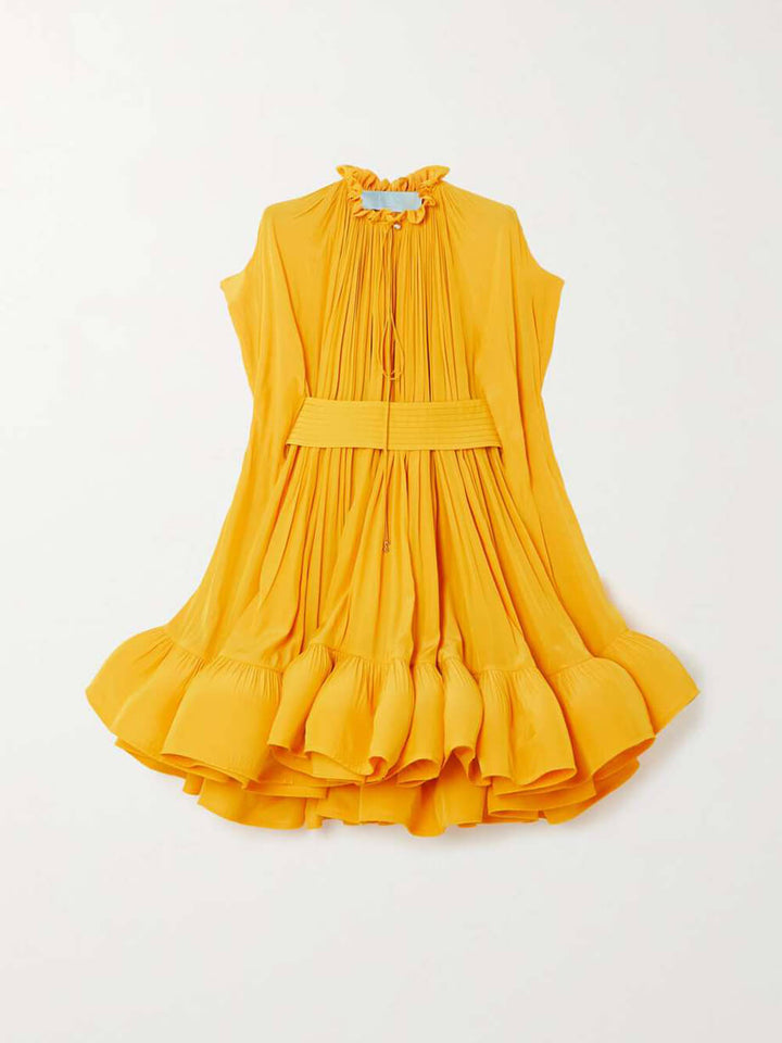 Miniabito con cintura effetto mantella