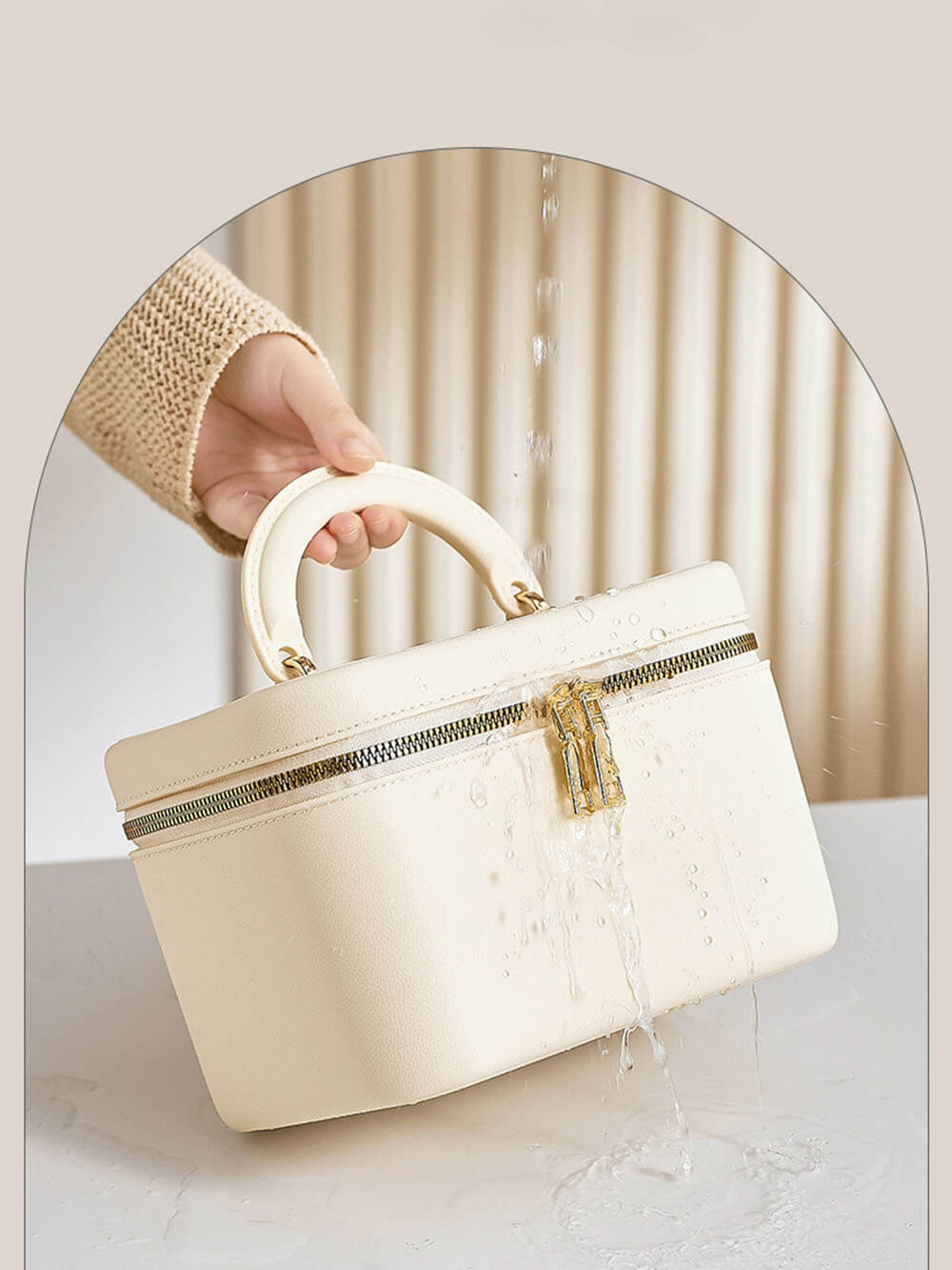 Z pokrywką Wodoodporna przenośna kosmetyczka