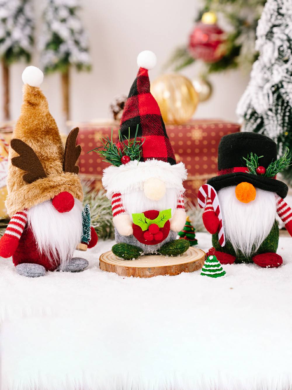 Christmas Pom-Pom Elf Rudolph Doll