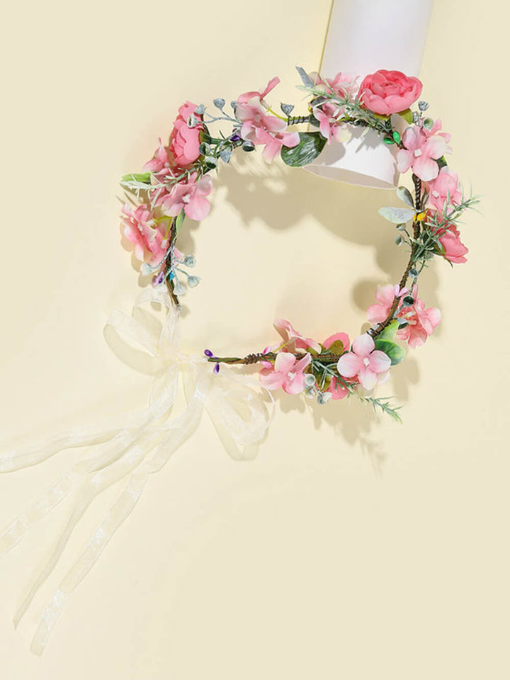 Bridal Flower Crown - Light Pink Jasminum & Blush Roses