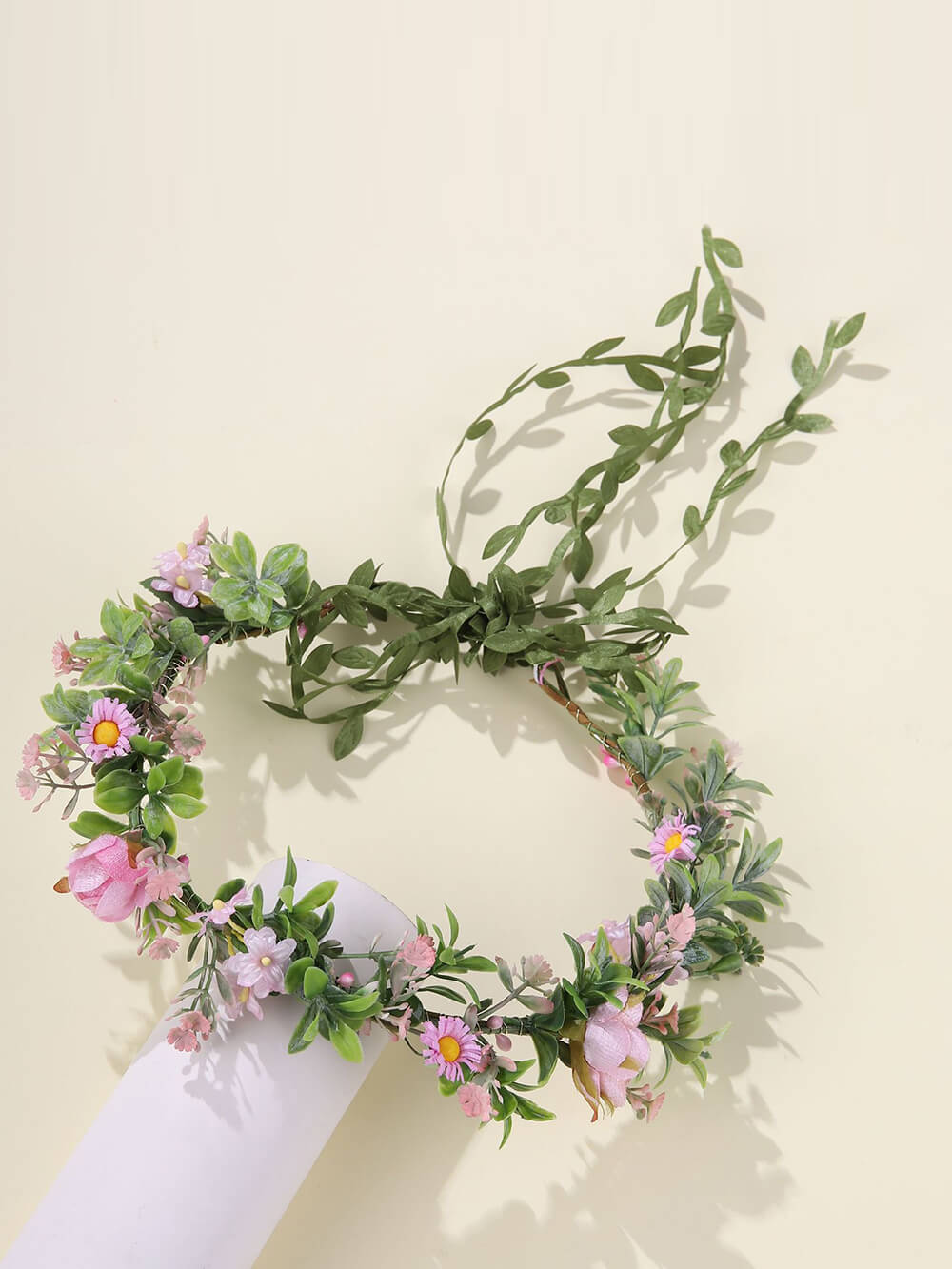 Bridal Flower Crown - Dusty Pink Flowers Mauve Daisy