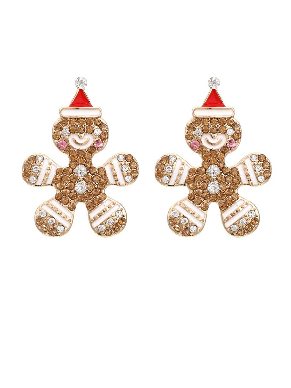 Gingerbread Man Holiday Cookie Drop Earrings