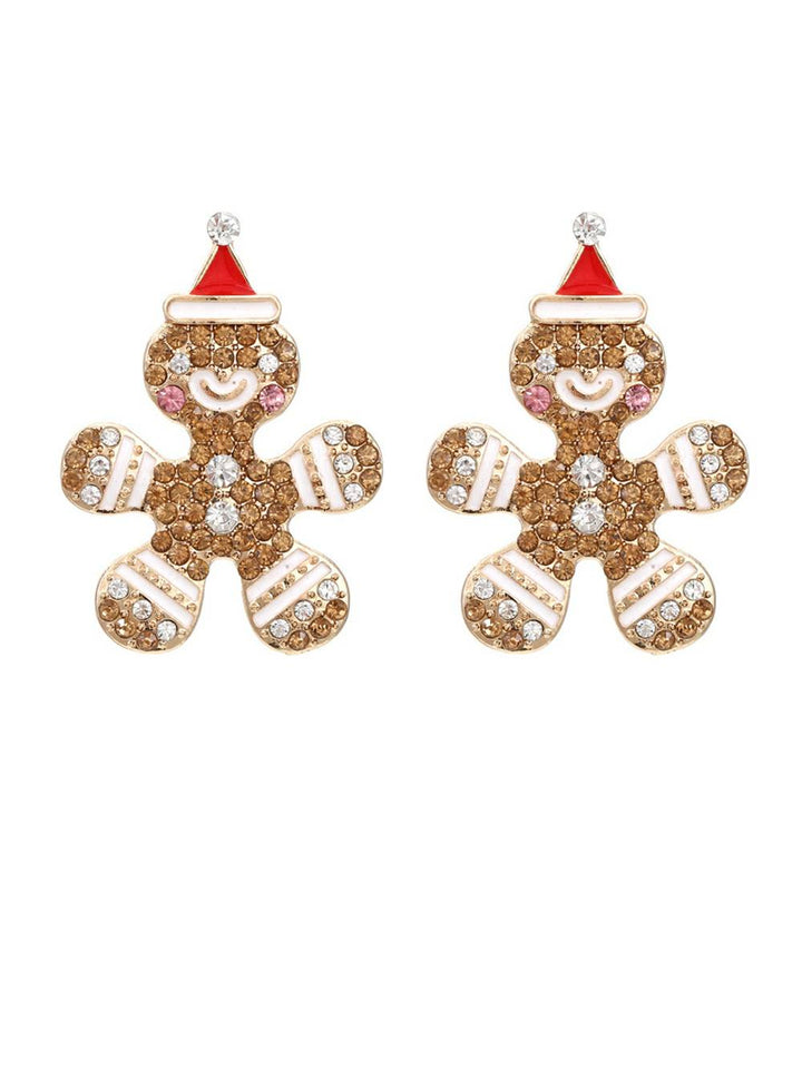 Gingerbread Man Holiday Cookie Drop Earrings