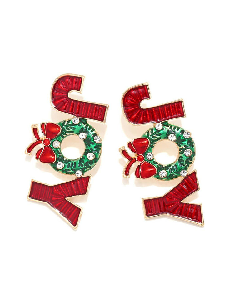 Radiant JOY Bow Christmas Earrings"