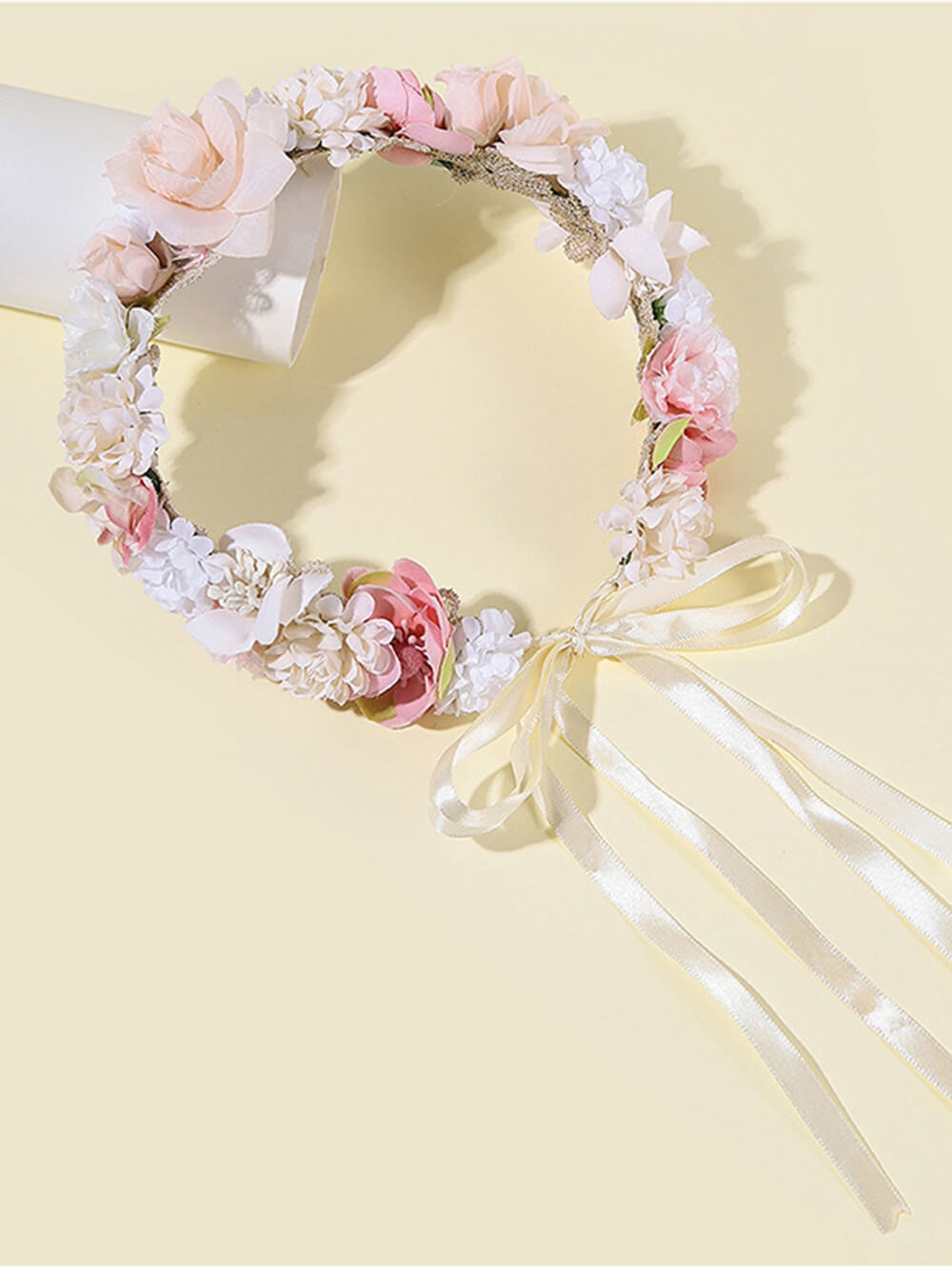 Bridal Flower Crown - Fairy Blush Dusty Pink Roses