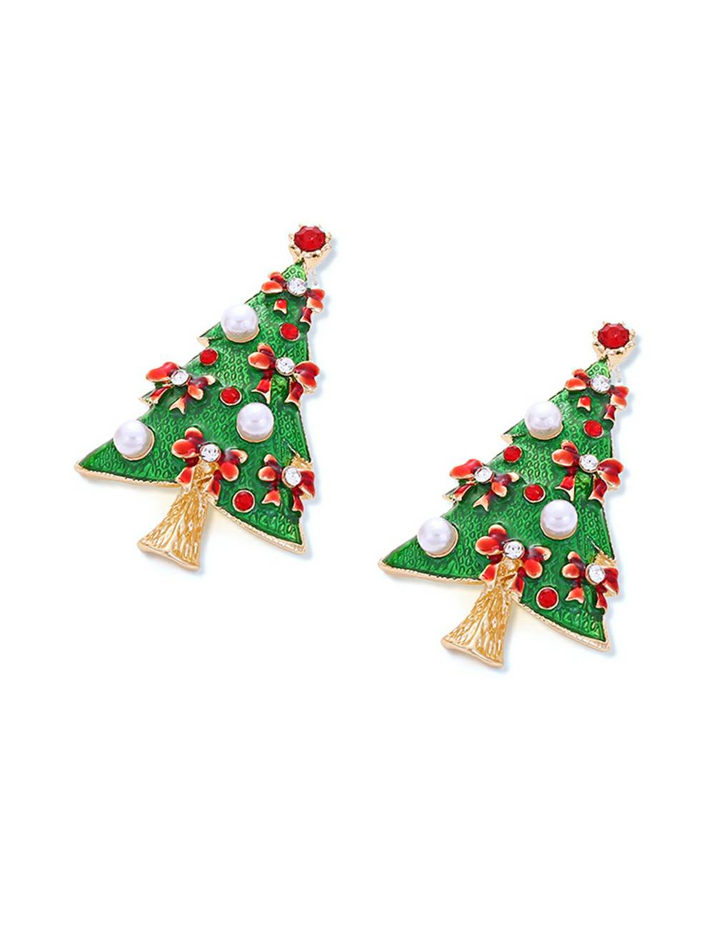 Holiday Christmas Presents Tree Earring