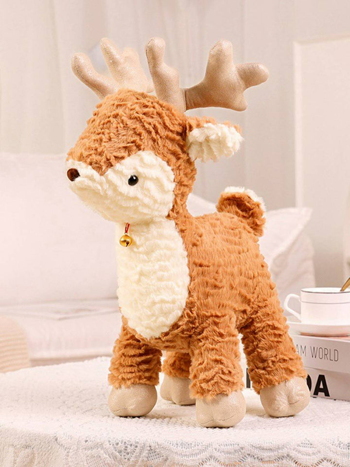 Cartoon Christmas Plush Doll Bell Reindeer Toy