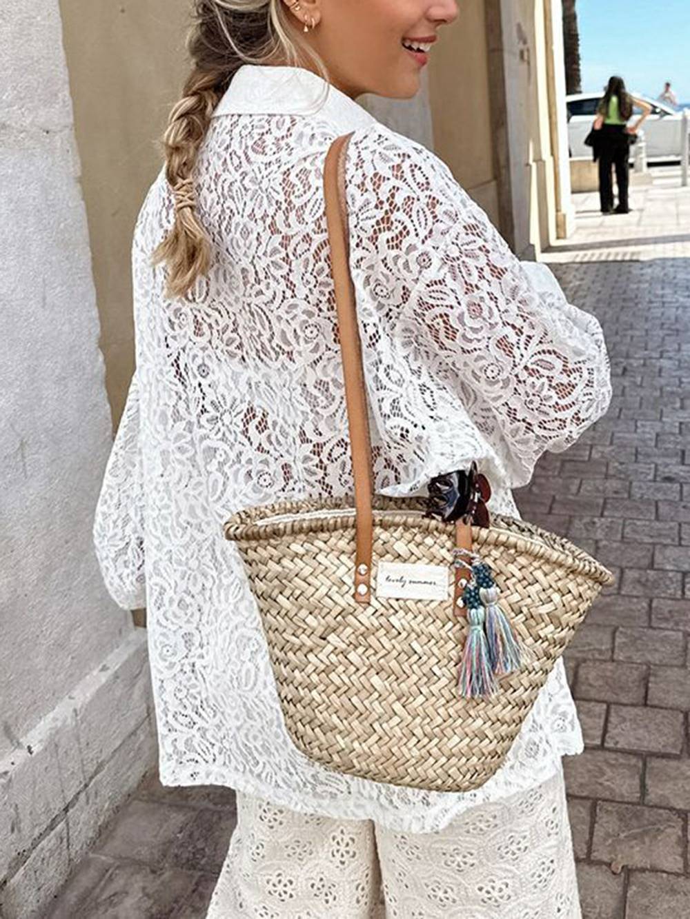 Floral Lace Cover Up Shirt
