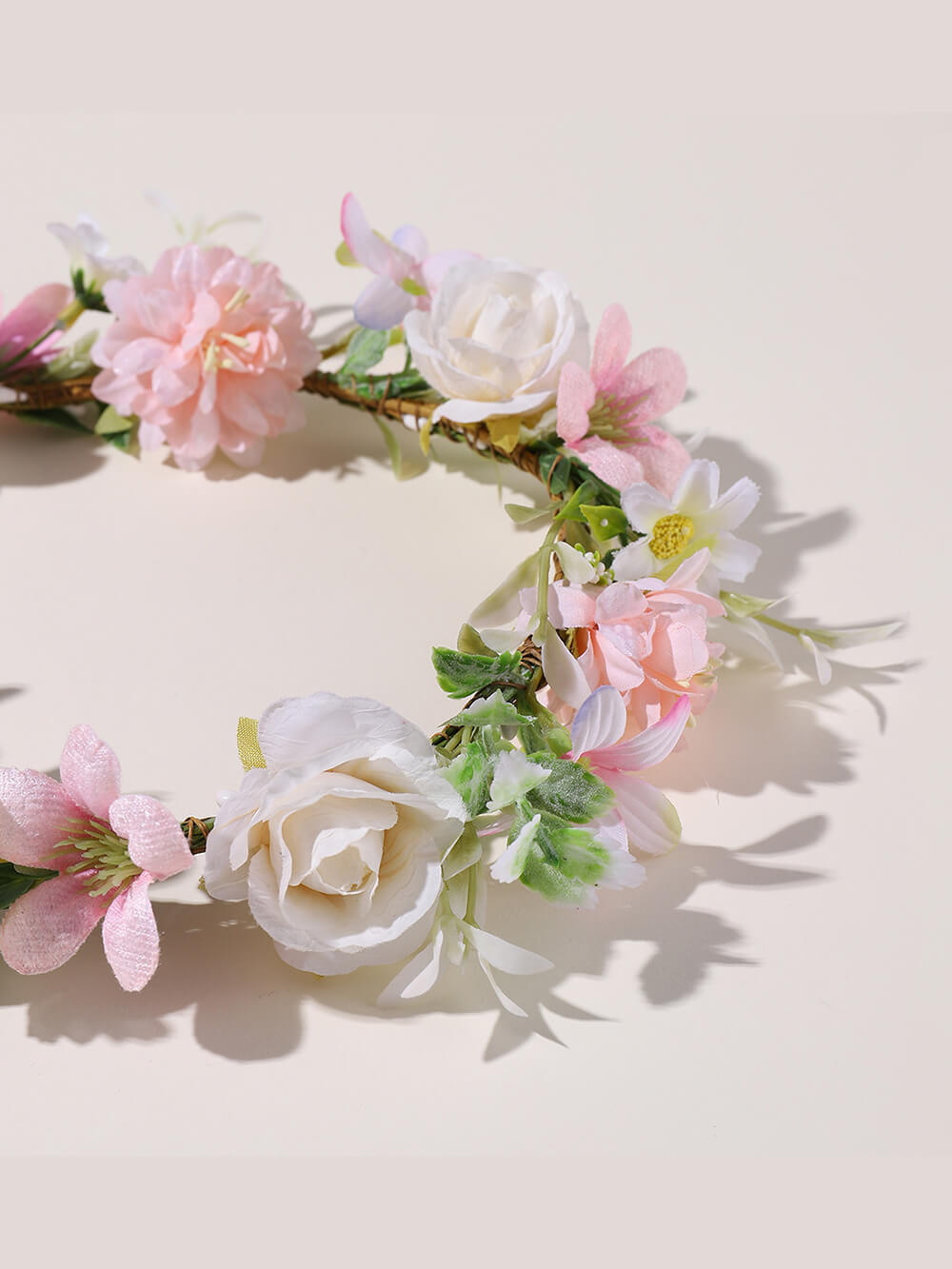 Bridal Flower Crown - Dusty Rose Lily & Malus