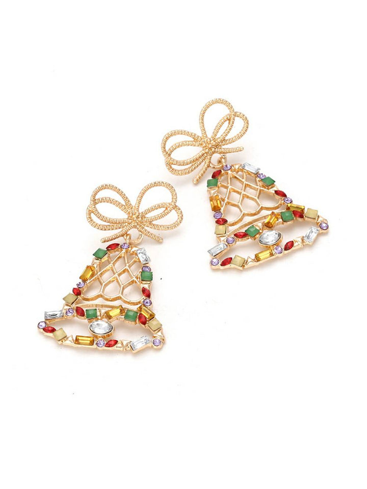 Holiday Bell Ring Ring Drop Earrings In Multi
