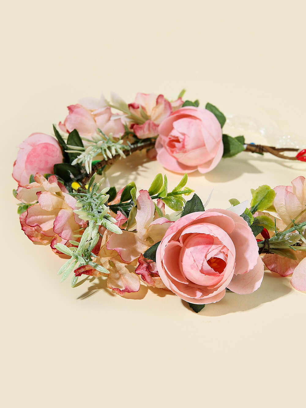 Bridal Flower Crown - Blush Pink Camellias & Roses