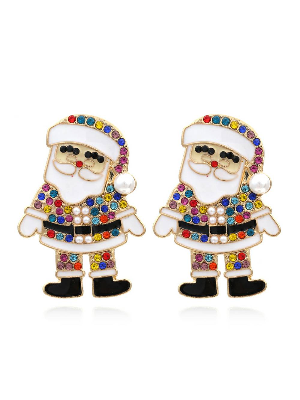Santa's Sparkling Crystal Earrings