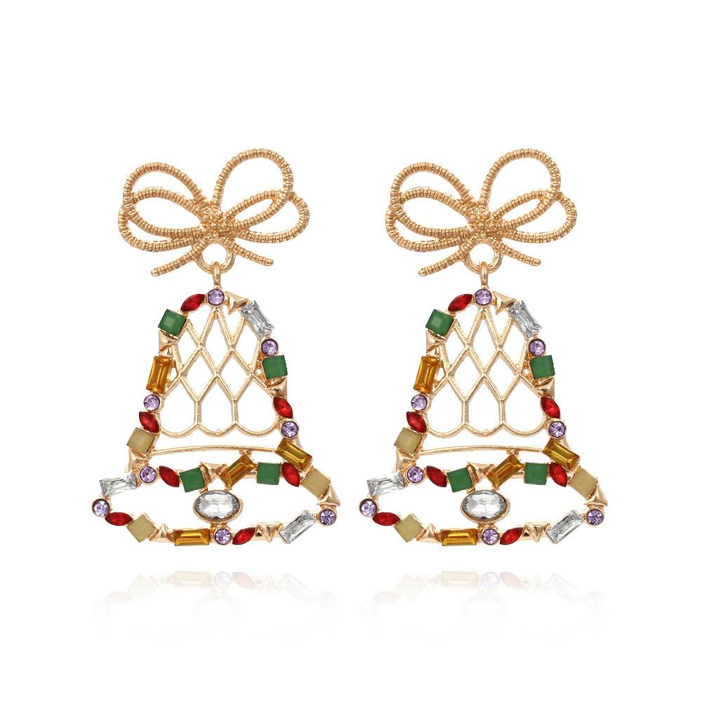 Holiday Bell Ring Ring Drop Earrings In Multi