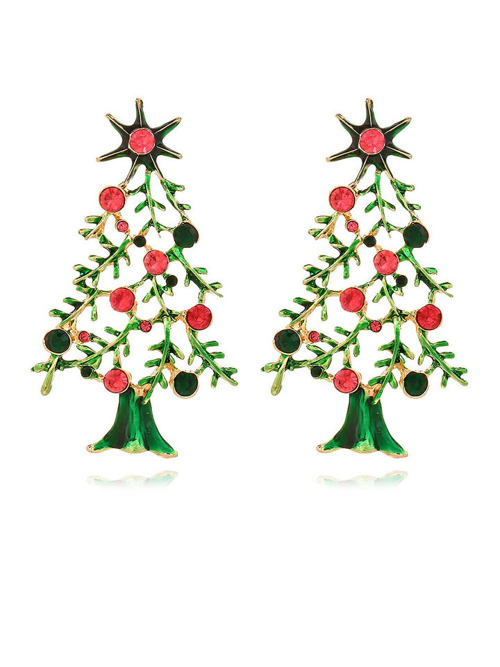 Holiday Christmas Tree Star Earring