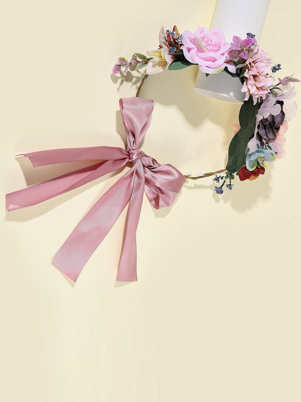 Coroană de flori de mireasă - Trandafiri Deep Purple Queen