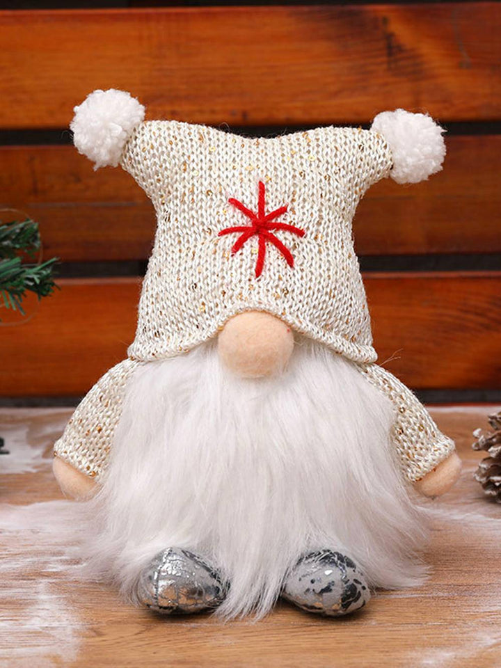 Christmas Plush Snowflake Embroidered Rudolph Doll