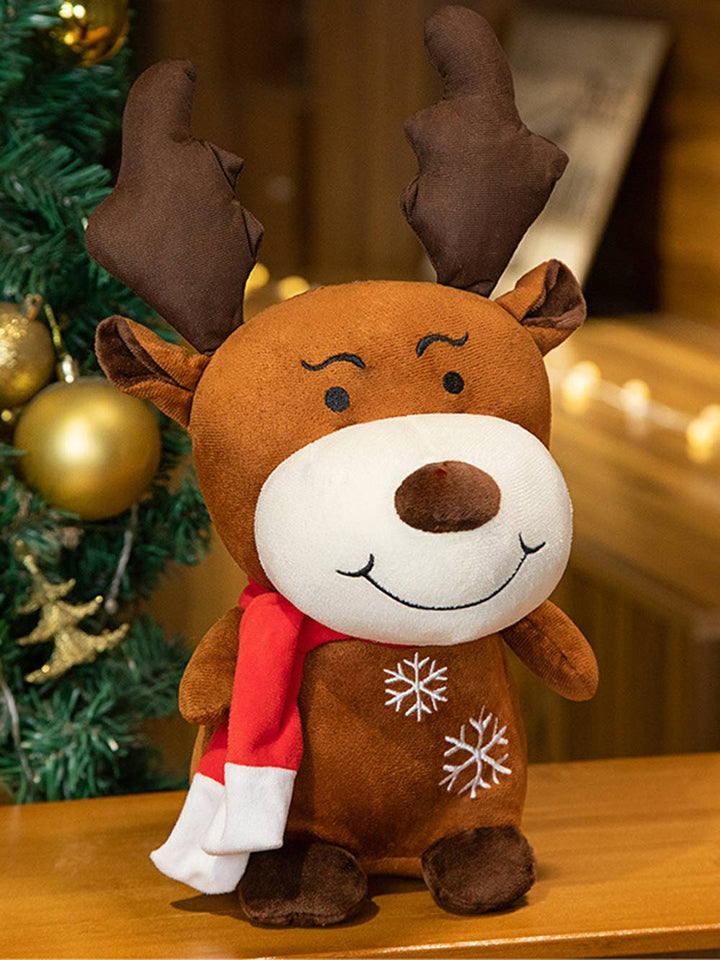 Christmas Teddy Bear Snowman Reindeer Embroidered Plush Doll