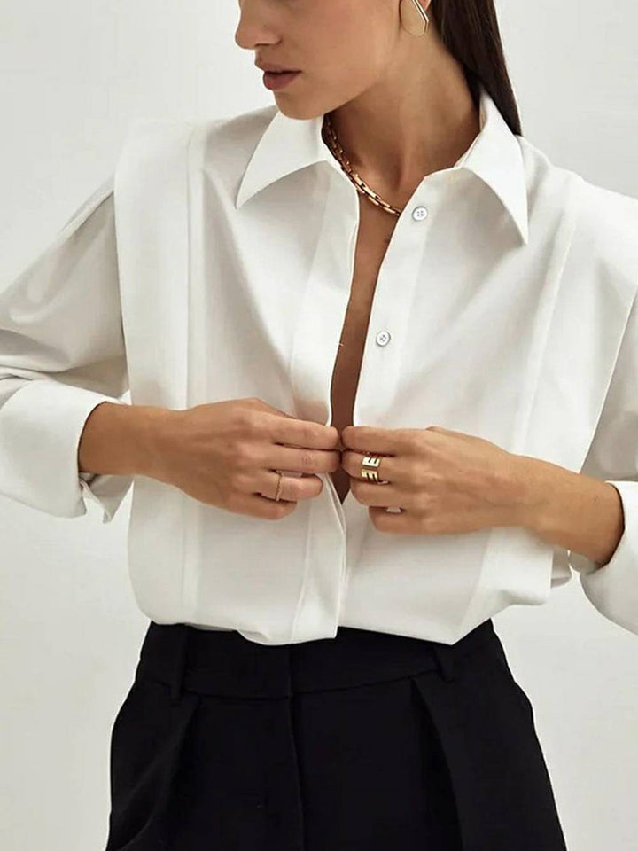 Long Sleeve with Pleated Detailing Top