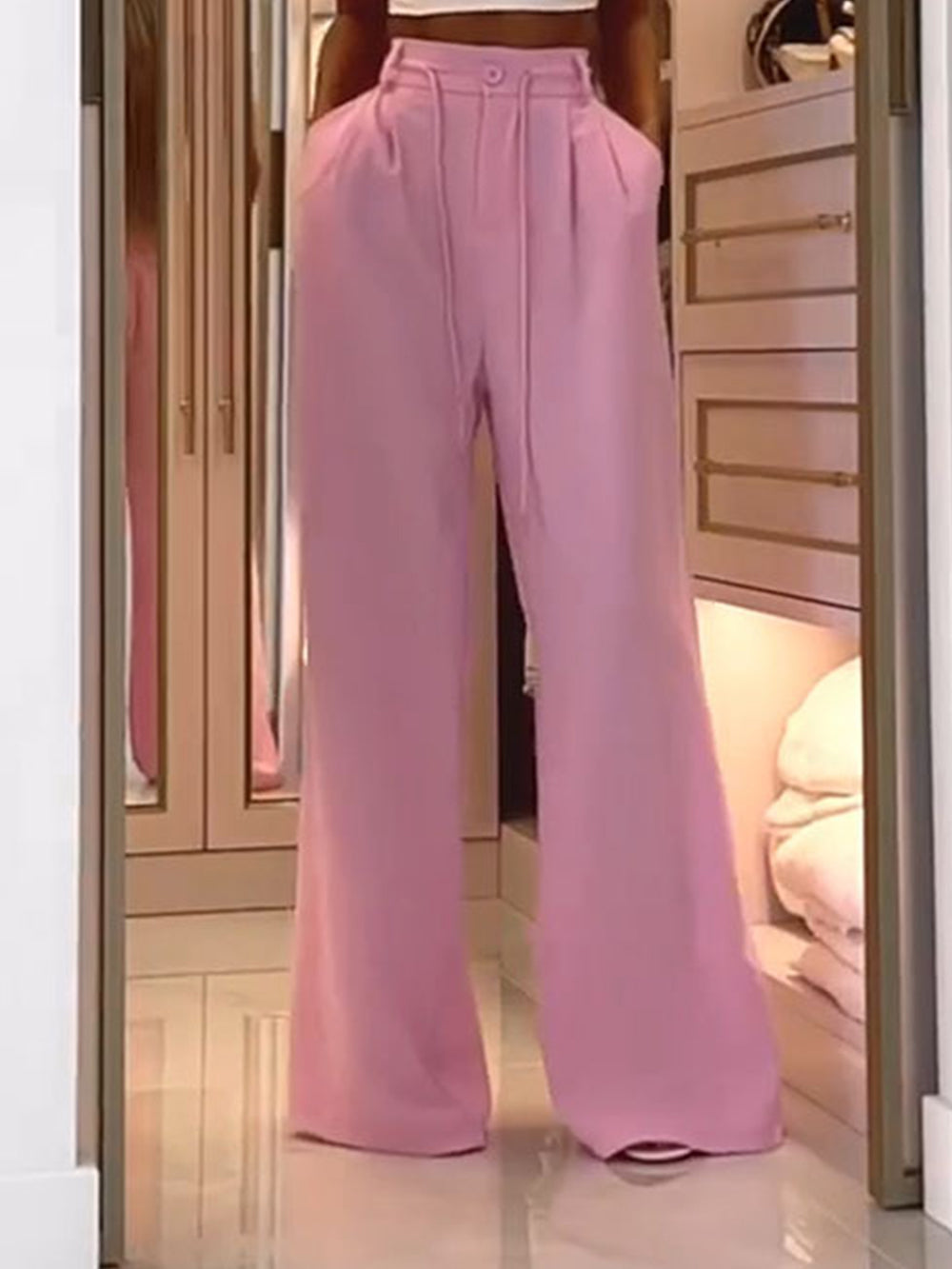 American Street Pink Pleated Pants