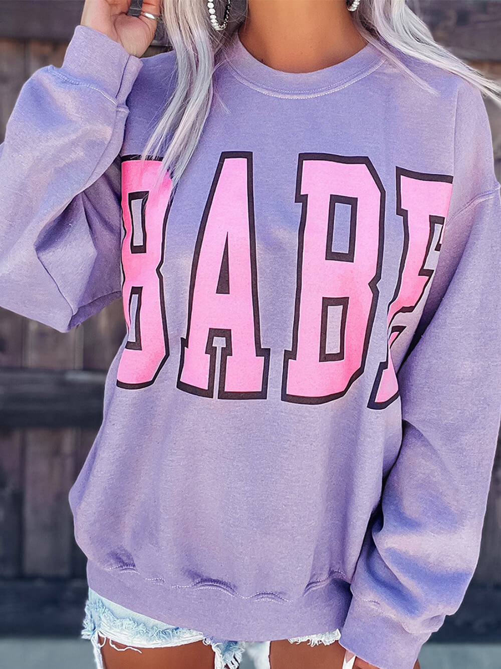 Alphabet Loose Rib Sweatshirt