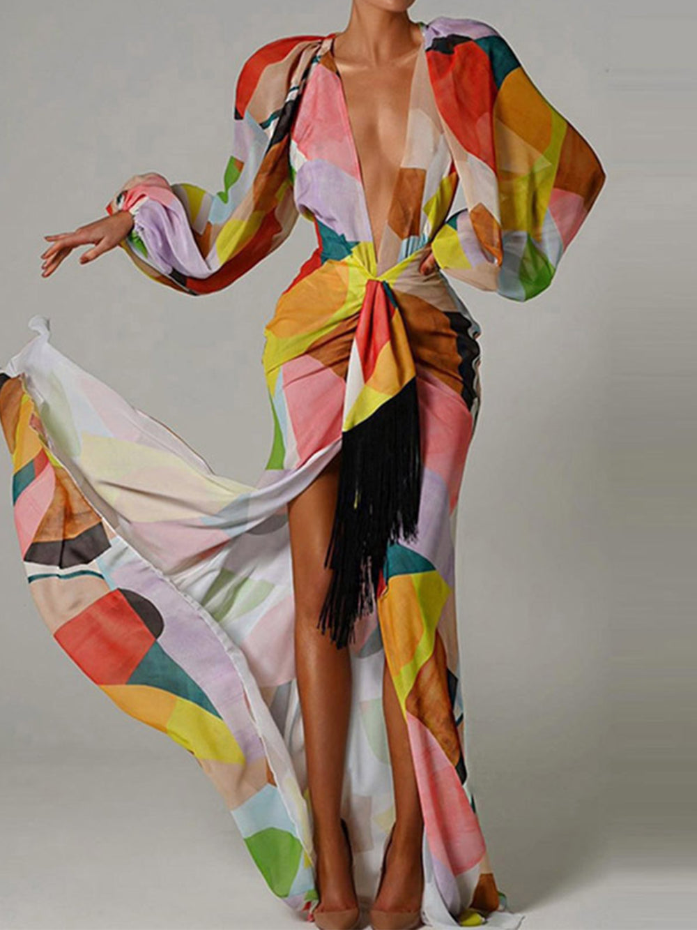 Swing Swing Maxikjole med V-hals