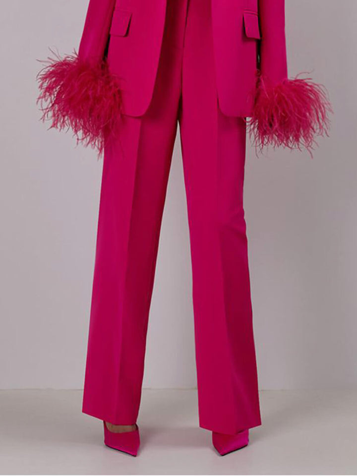 Κομψό γούνινο κοστούμι μόδας