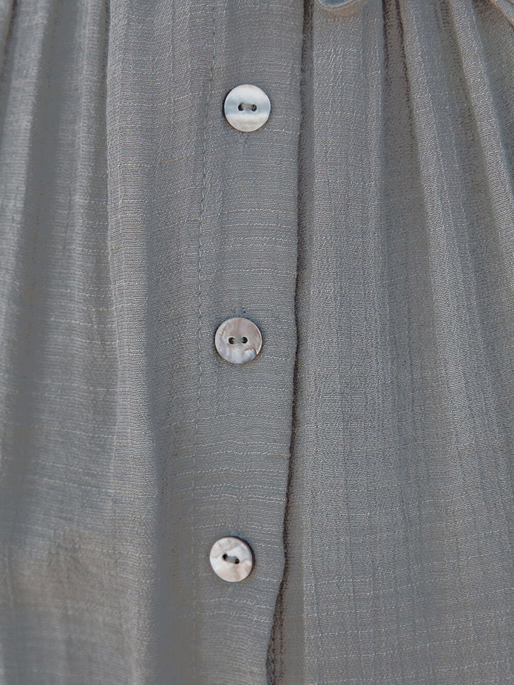 Button Cotton Linen Perfect Beach Boho Maxi Dress