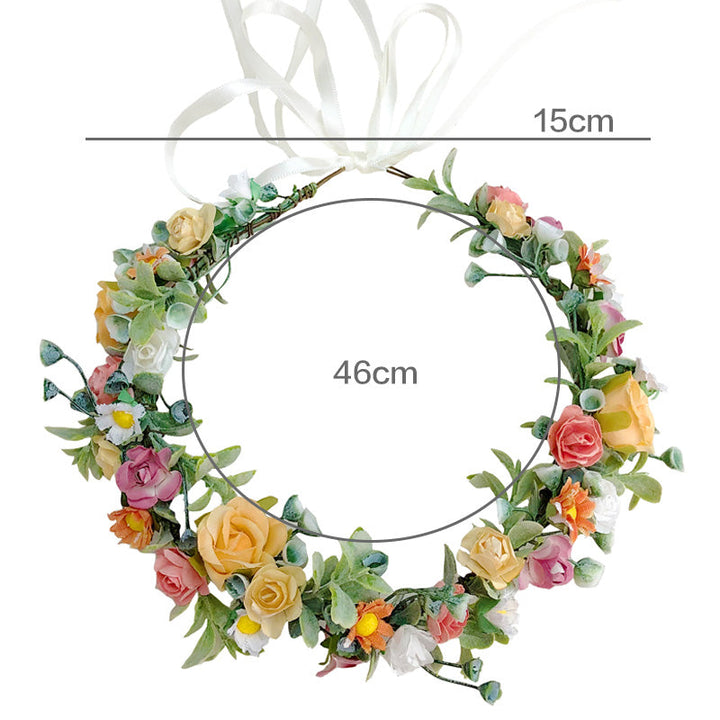 Bridal Flower Crown - Sunset Terracotta Roses