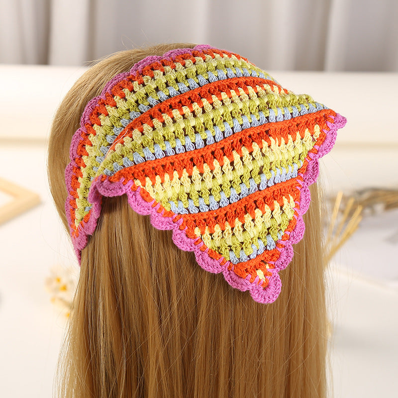 Hand Crochet Rainbow Bandana