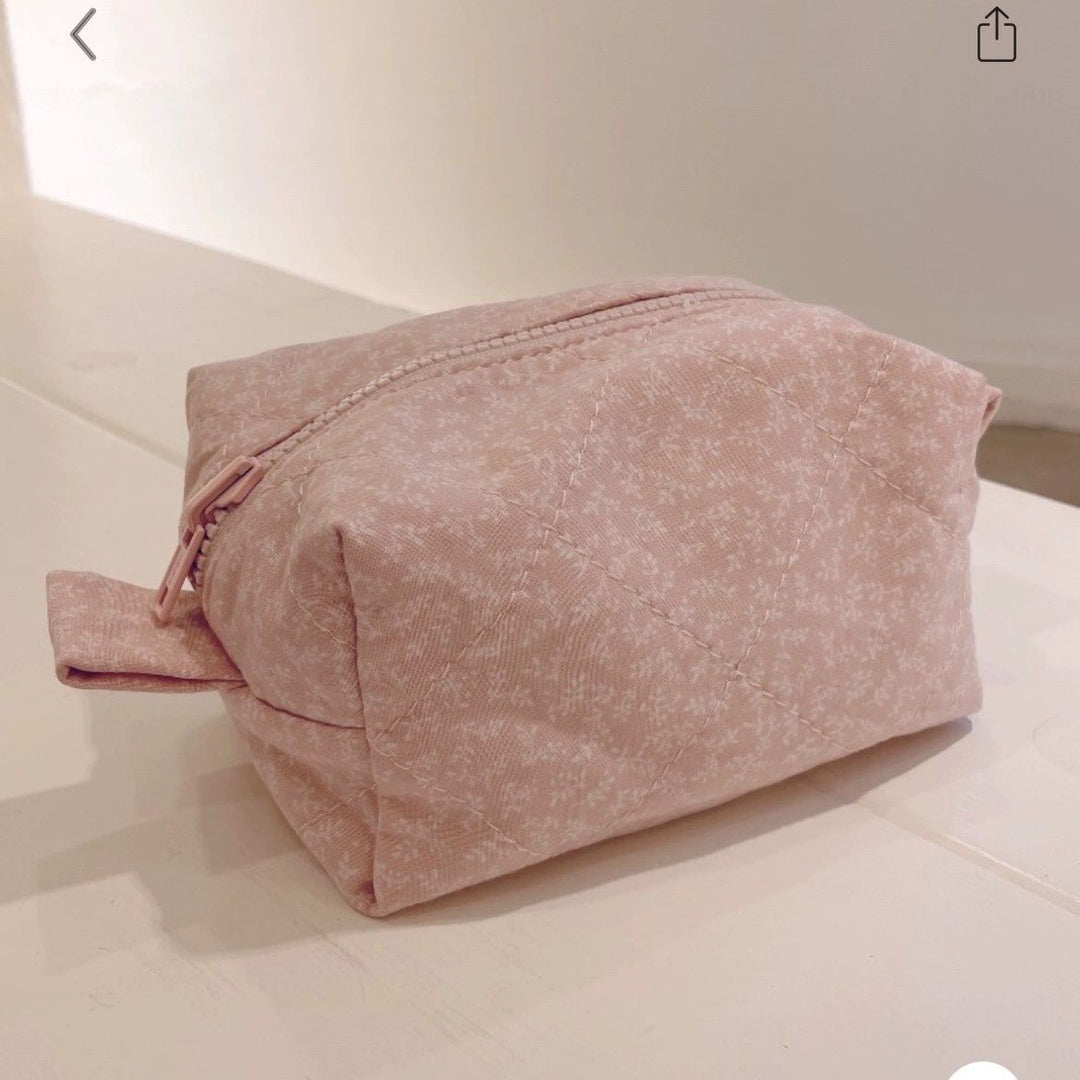 Pink Floral Vanity Pouch