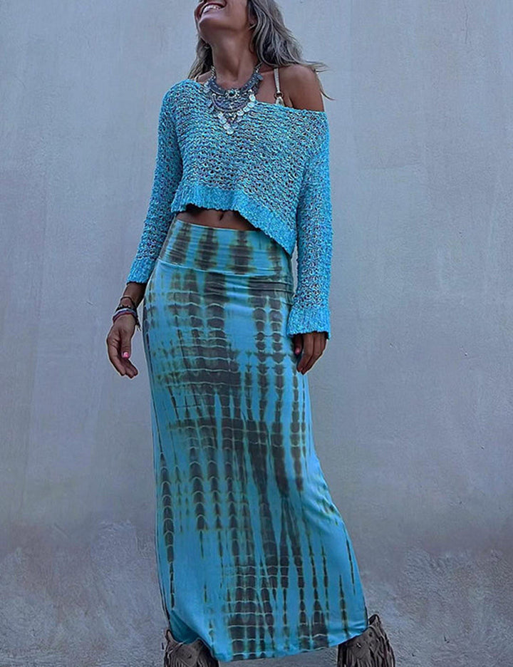 Haut cache-maillot court en tricot Sunny Meadow