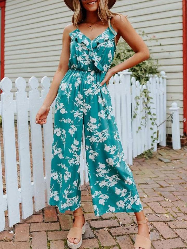 Perfect Floral Sleeveless Wide-Leg Jumpsuit