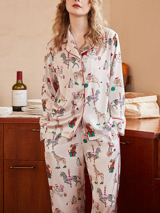 Circus Print Pajama Set