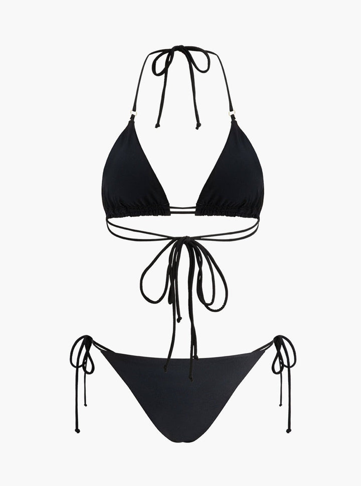 Set plavek Halter Bikini zdobené drahokamy