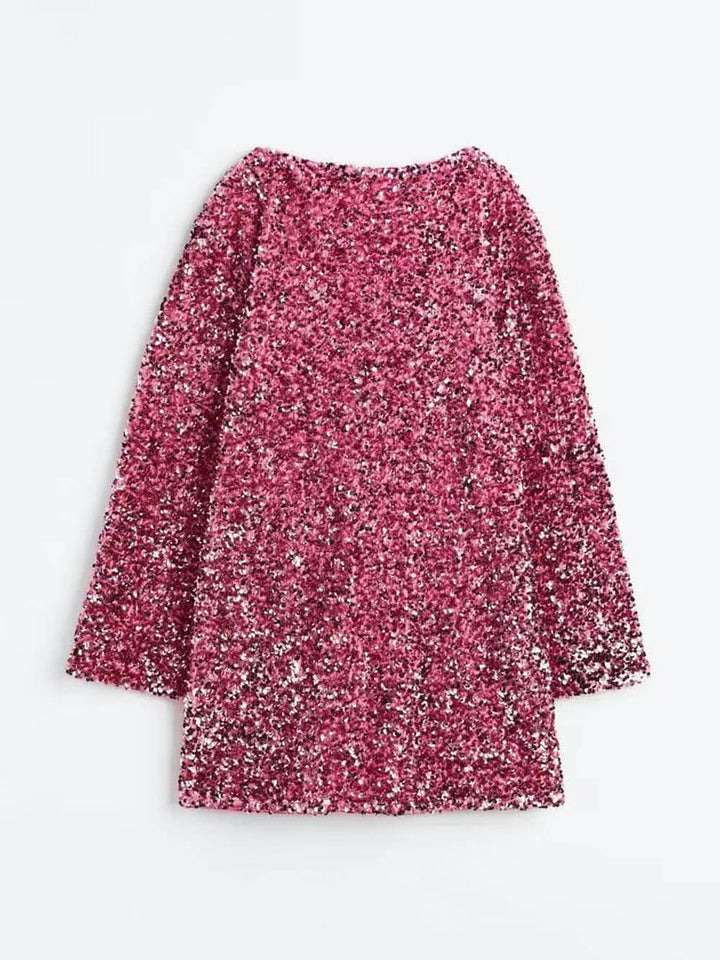 Robe nouée au dos à sequins