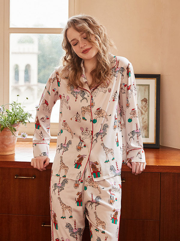 Circus Print Pajama Set