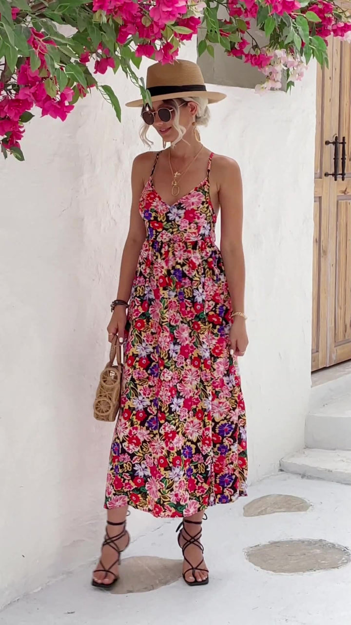 Sommer Backless Split Grime Bohemian Dress