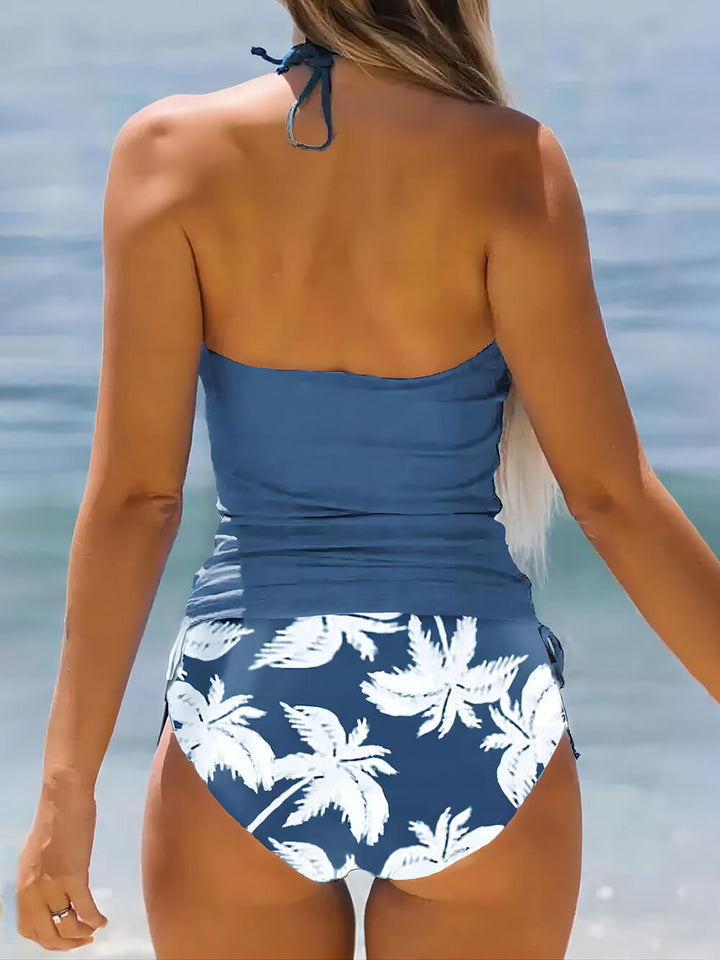 Živý jednoduchý Coconut Tree Halter Tankini Set